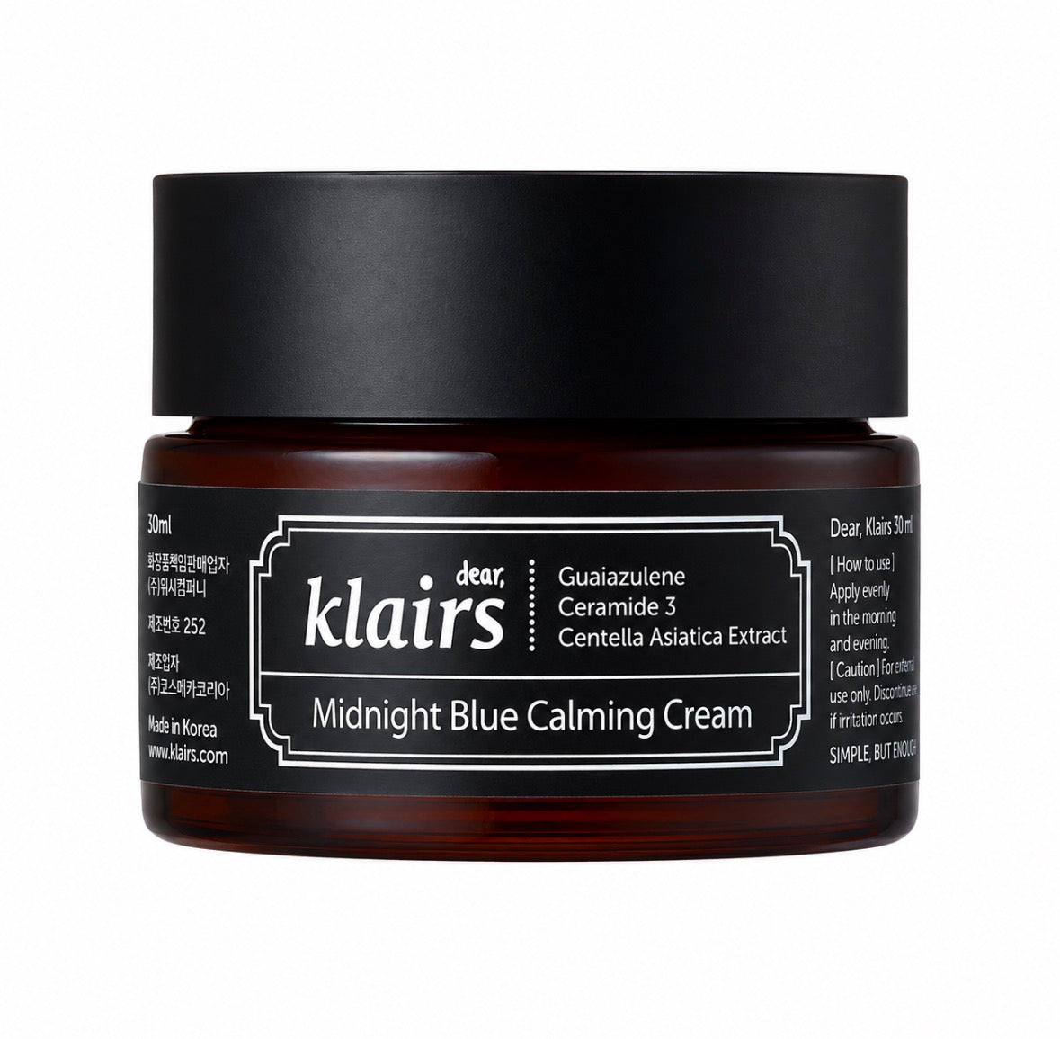 Dear,klairs mid night blue calming cream 30ml