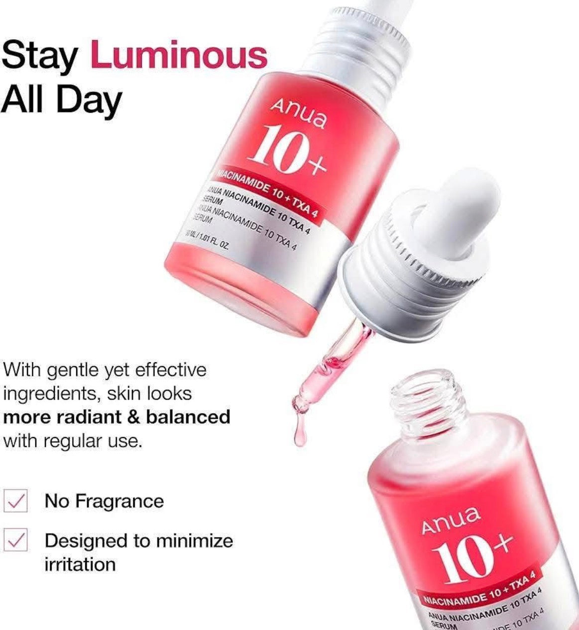 Anua – Niacinamide 10% + Tranexamin TXA Acid 4% Serum, 30ml