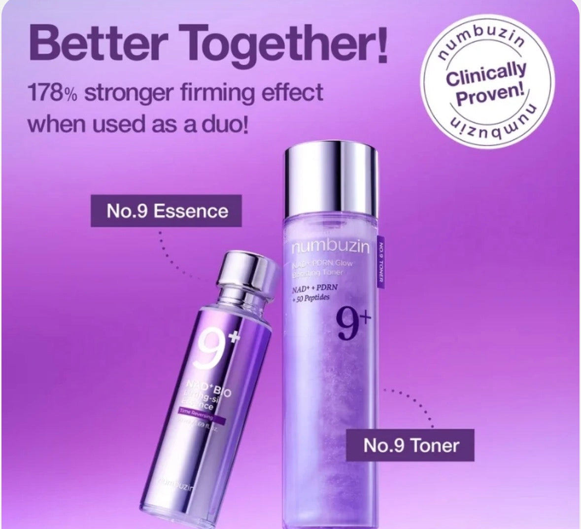 Numbuzin No 9+ NAD+ PDRN Glow Boosting Toner 150ml