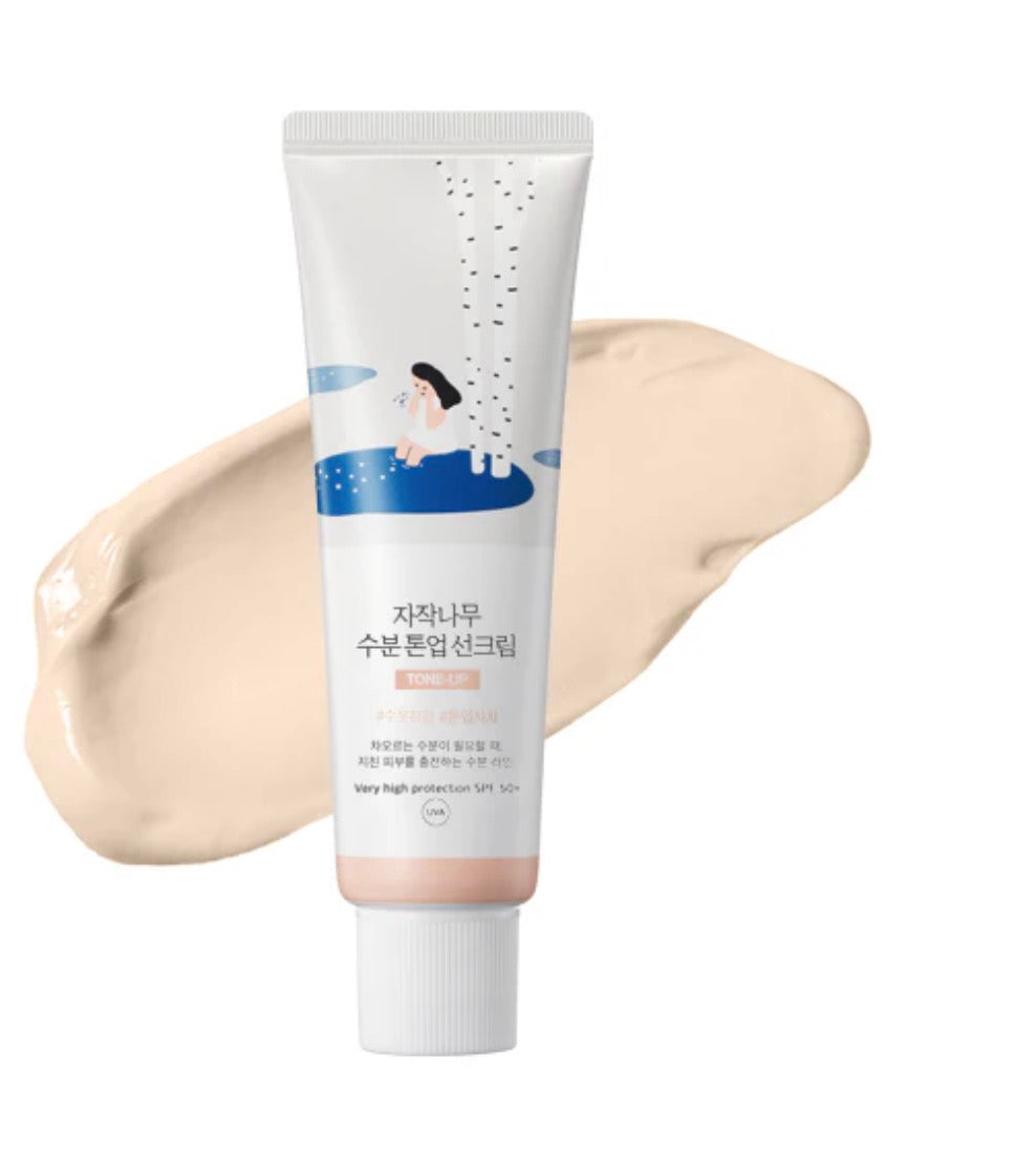 Round Lab Birch Juice Moisturizer Tone Up Sunscreen SPF 50+ PA++++ 50ml – Hydrating & Brightening Sun Protection