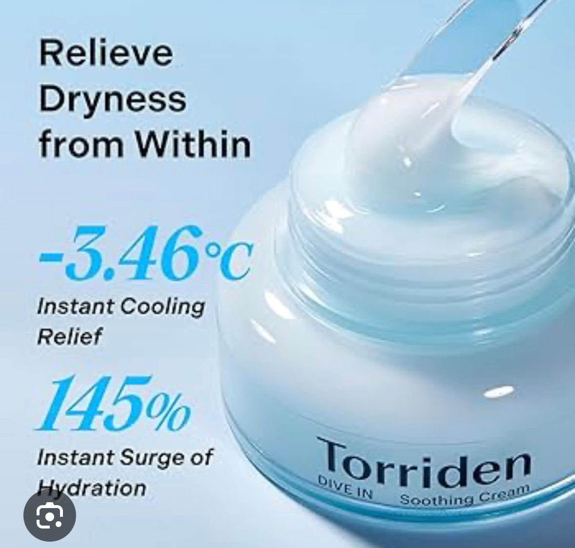 Torriden – Dive-in Low Molecular Hyaluronic Acid Soothing Cream, 100ml