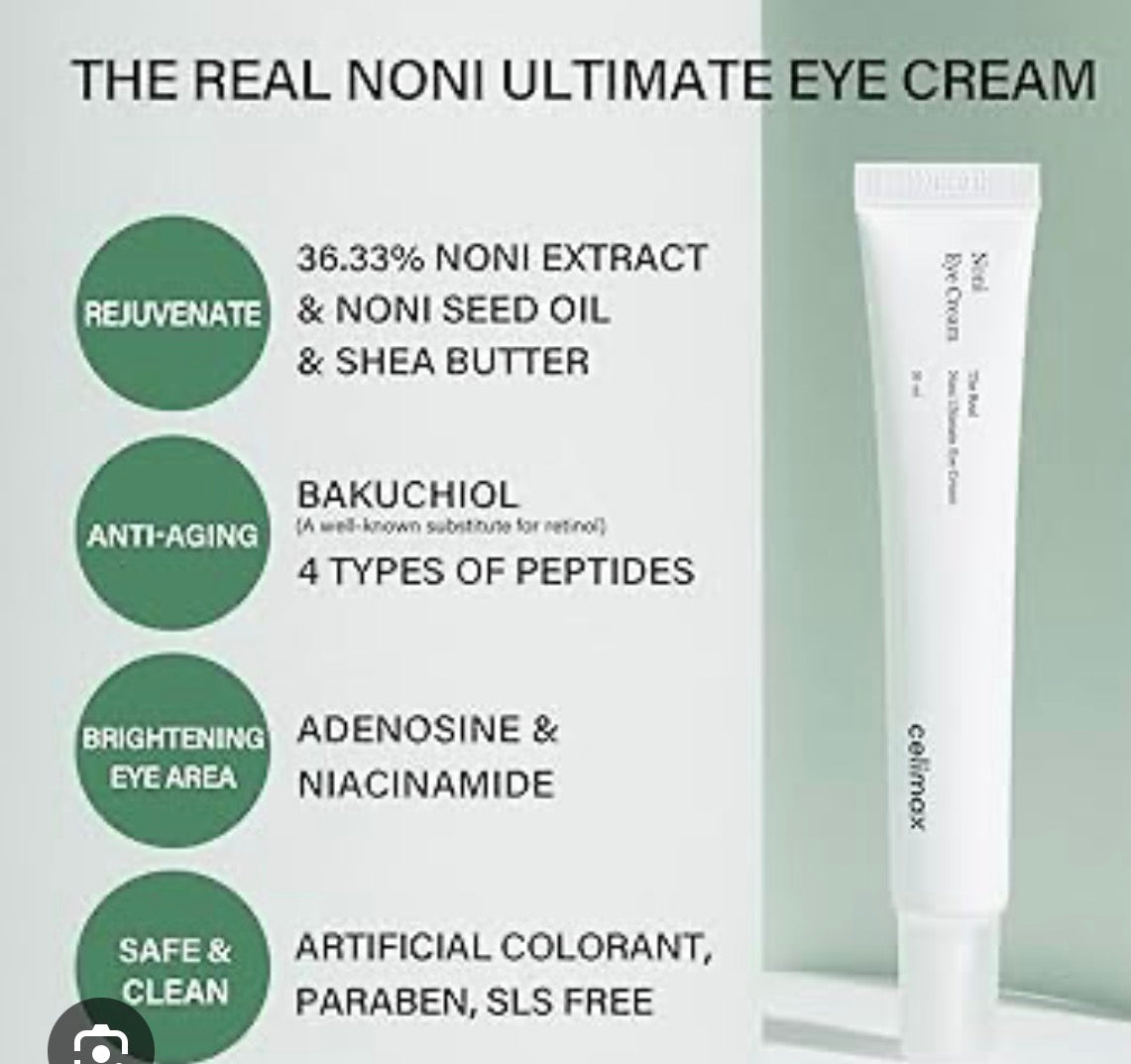 Celimax The Real Noni Ultimate Eye Cream 20ml – Nourishing & Revitalizing Eye Care