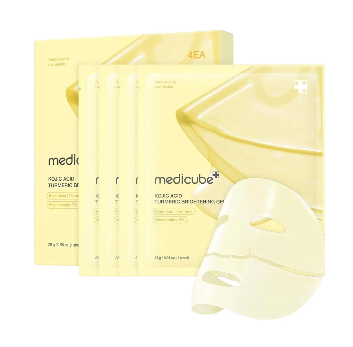 Medicube Kojic Acid Turmeric Brightening Gel Mask 4 pcs