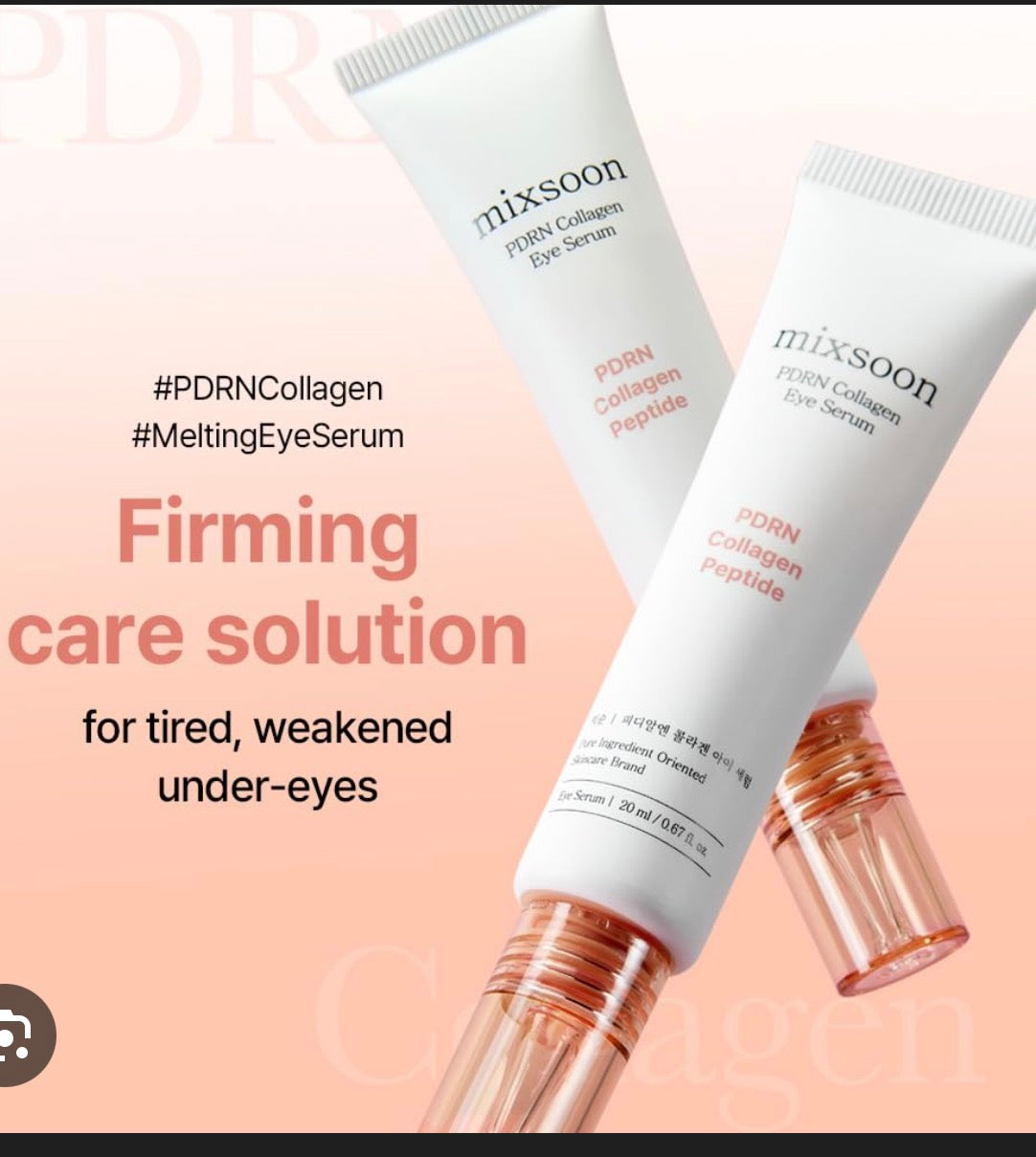 Mixsoon Serum PDRN Collagen Eye Serum 20ml – Advanced Anti-Aging Eye Care