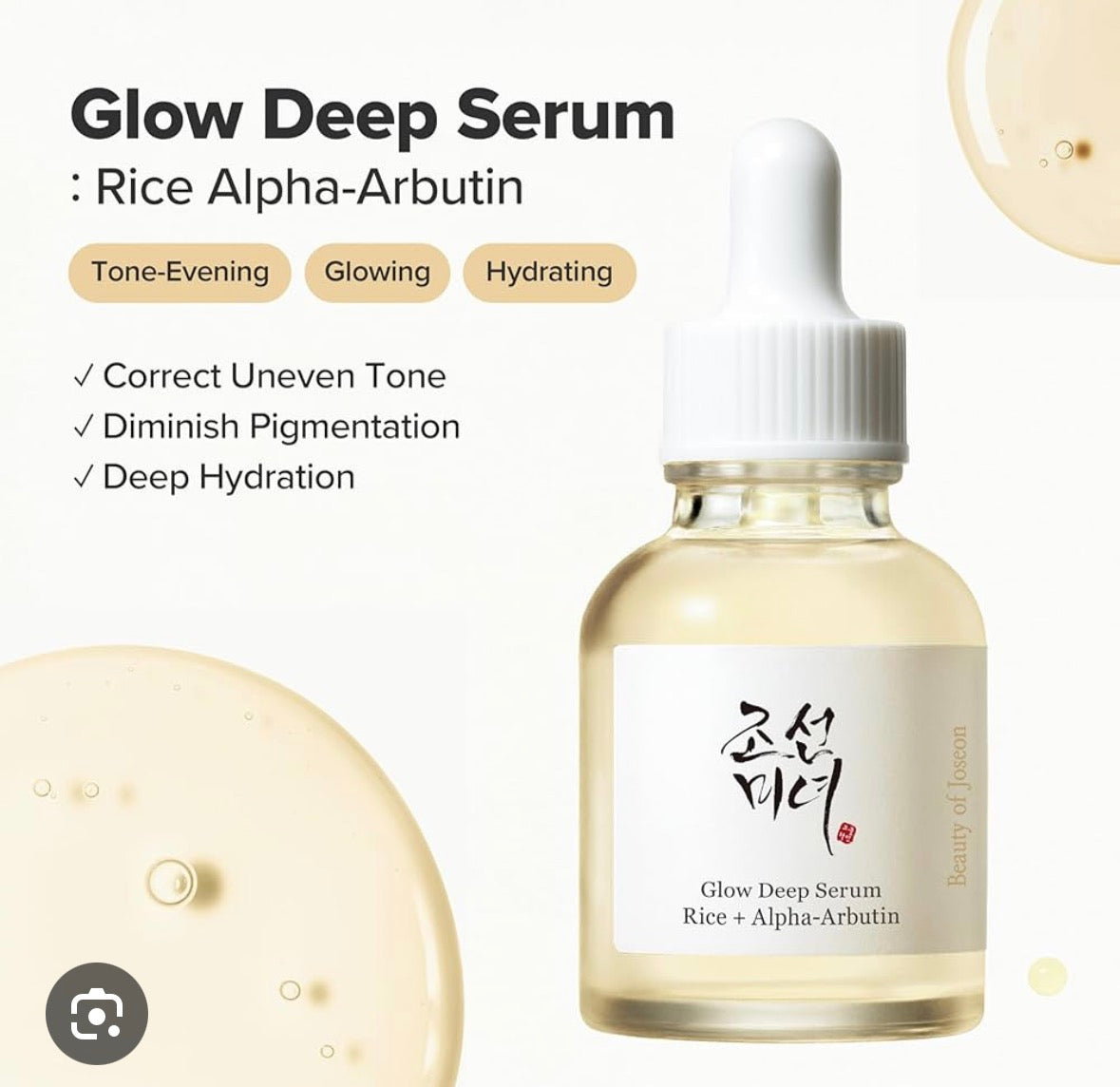 Beauty of Joseon – Glow Deep Serum Rice + Arbutin Brightening Serum, 30ml